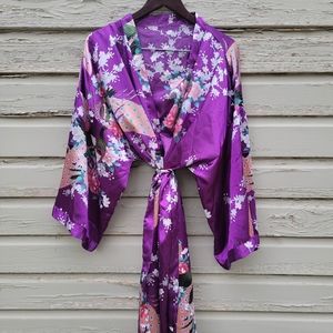 Vintage Satin Kimono Robe